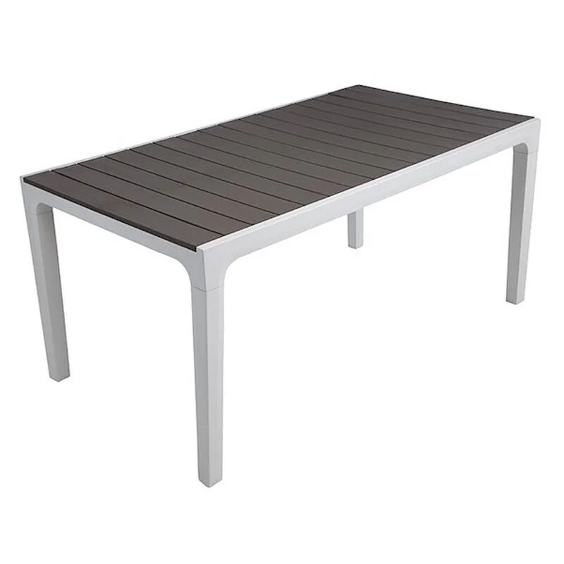 keter tavolo da pranzo per giardino harmony struttura e superficie in resina  marrone per 6 persone 160x90cm