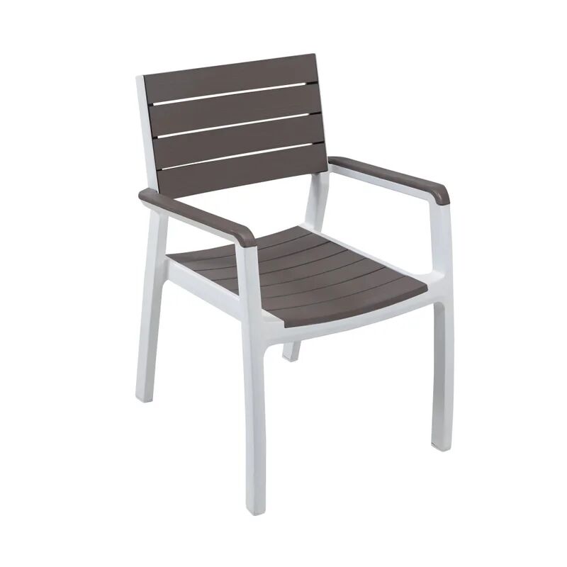 keter sedia da giardino senza cuscino harmony  con braccioli in polipropilene con seduta in polipropilene grigio