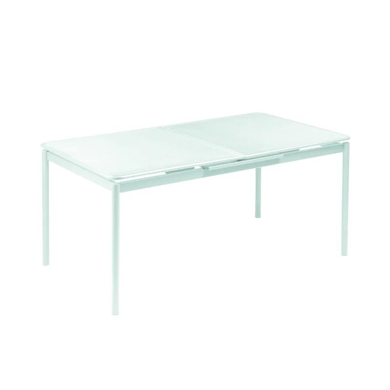 oasi by emu tavolo da giardino allungabile syd  in ferro bianco con piano in acciaio  per 6 persone 160/210x90cm