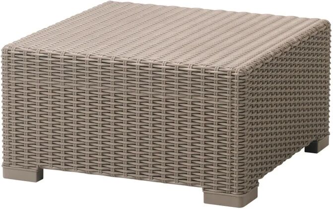 keter tavolino da esterno california struttura e superficie in resina  beige per 4 persone 68x68cm