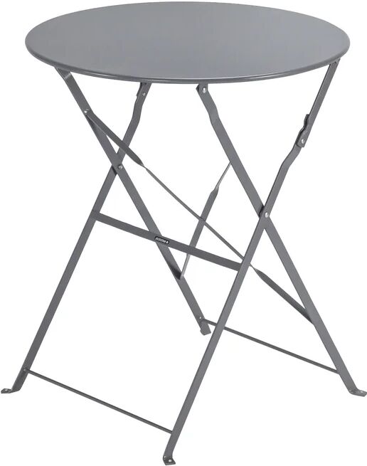 naterial tavolo da pranzo per giardino flora struttura e superficie in acciaio  grigio per 2 persone Ø 60 cm