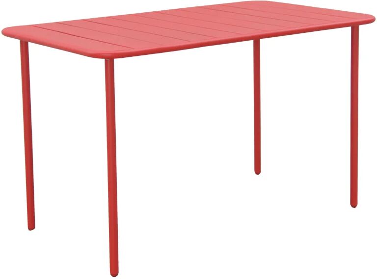 leroy merlin tavolo da pranzo per giardino cafe in acciaio con piano in alluminio rosso per 6 persone 70x120cm