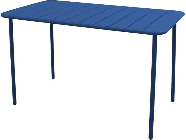 leroy merlin tavolo da pranzo per giardino cafe struttura e superficie in acciaio  blu per 6 persone 70x120cm