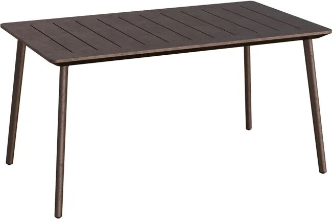 keter tavolo da pranzo per giardino metalea struttura e superficie in resina  grigio per 6 persone 146x90cm