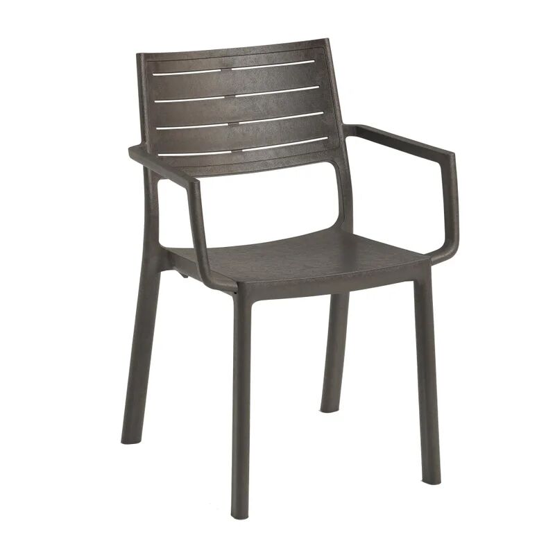 keter sedia da giardino senza cuscino metaline  con braccioli in polipropilene con seduta in polipropilene antracite