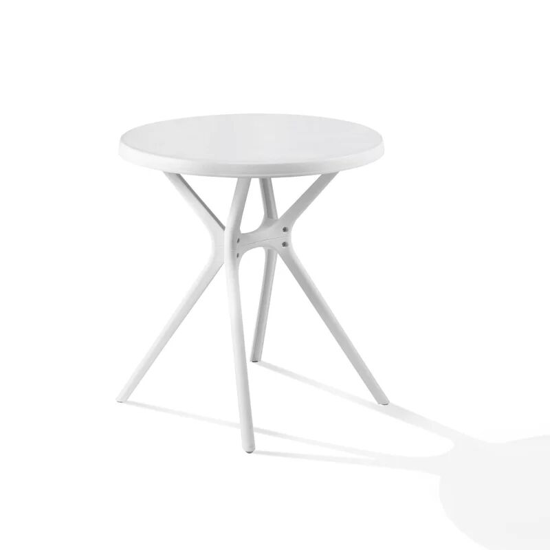 new garden tavolo da pranzo per giardino victor struttura e superficie in polipropilene  bianco per 2 persone Ø 70 cm