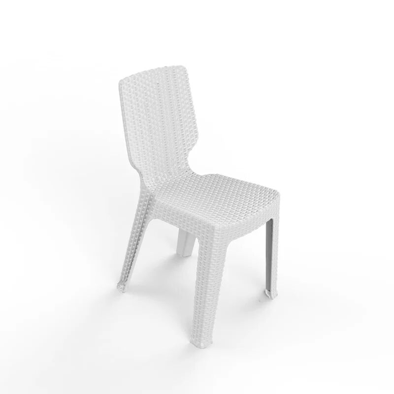 keter sedia da giardino senza cuscino t-chair  in polipropilene con seduta in polipropilene bianco