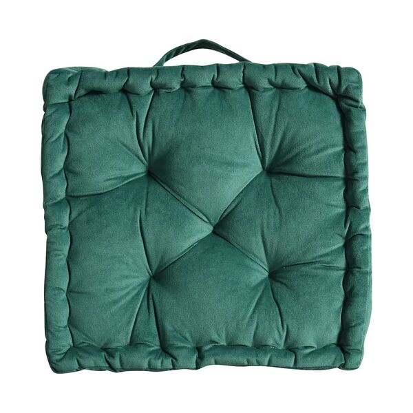 inspire cuscino da pavimento  loic velvet verde 40 x 40 cm