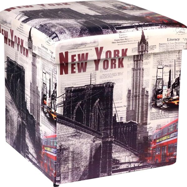 leroy merlin pouf new york city multicolore 36 x 36cm
