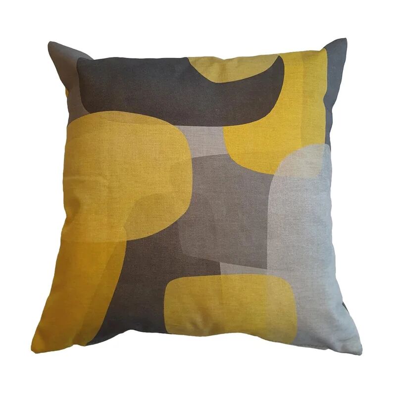 leroy merlin fodera per cuscino abstract grigio/giallo 40x40 cm