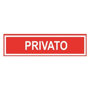 LETTERFIX Cartello segnaletico Privato polipropilene x 4 cm