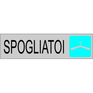 LETTERFIX Cartello segnaletico Spogliatoi polipropilene x 4 cm