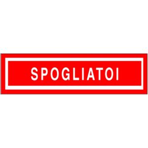 LETTERFIX Cartello segnaletico Spogliatoi polipropilene x 4 cm