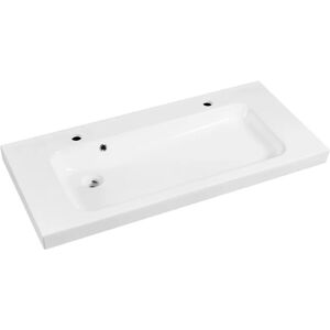 SENSEA Lavabo consolle rettangolare Remix L 106.0 x P 49.0 x H 14.0 cm in ceramica bianco