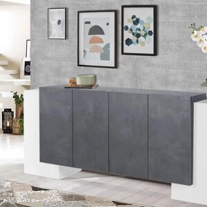 Leroy Merlin Mobile credenza PILLON L 210 x H 85 P 45 cm bianco lucido e grigio