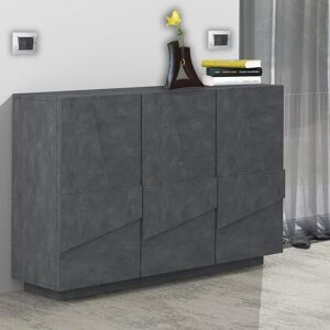 Leroy Merlin Mobile credenza PING L 121.8 x H 86 P 39.2 cm grigio ardesia