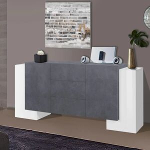 Leroy Merlin Mobile credenza PILLON L 210 x H 85 P 45 cm bianco lucido e grigio