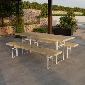 Leroy Merlin Tavolo da pranzo Space in legno grezzo naturale per 8 persone L 90 x L 200 cm