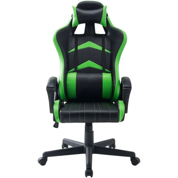 leroy merlin sedia da gaming con braccioli jerez, verde e nero