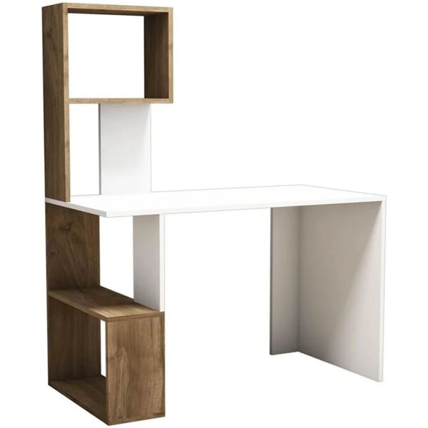 homemania tavolo portacomputer enzio 120x60x148,2 cm bianco e noce