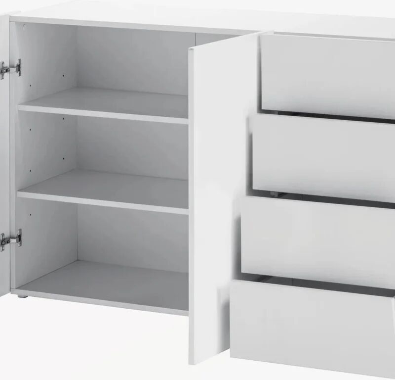 leroy merlin mobile credenza arco l 124 x h 81 p 40 cm bianco lucido