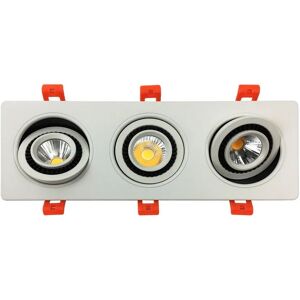 Leroy Merlin Set da 3 pezzi Faretto da incasso LED FARETTO INCASSO rettangolare bianco, orientabile foro incasso 6,5 cm luce bianco naturale