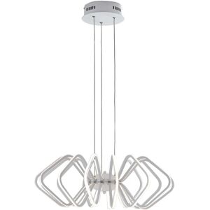 LUCE AMBIENTE DESIGN Lampadario Moderno Presley bianco, in ferro, L. 150 cm,