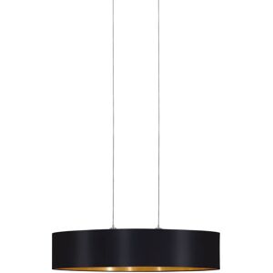 EGLO Lampadario Glamour Maserlo nero, oro in inox, D. 25 cm, L. 110 cm, 2 luci,