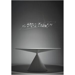 Urban Lampadario Glamour Tesa LED nero, L. 217 cm, 3200 LM,