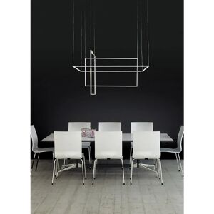 Urban Lampadario Design Area bianco, in alluminio, L. 100 cm,