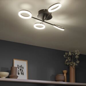 Inspire Plafoniera moderno LED Iring, nero, luce calda