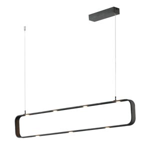LUCE AMBIENTE DESIGN Lampadario Design Moka nero, in alluminio, L. 120 cm, 9 luci,
