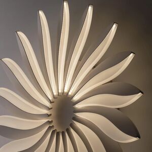 LUCE AMBIENTE DESIGN Plafoniera LED design Sunrise, bianco x13.5 cm, luce naturale dimmerabile