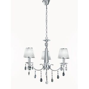 LUCE AMBIENTE DESIGN Lampadario Neoclassico Incanto  cromo bianco in cristallo, 6 luci,