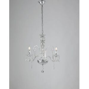 LUCE AMBIENTE DESIGN Lampadario Neoclassico Cristal cromo in cristallo, 3 luci,