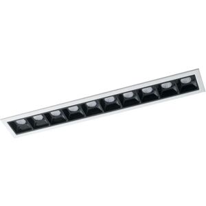 Intec Set da 10 pezzi Faretto da incasso LED Sinkro quadrato bianco, foro incasso 10,5 cm luce bianco naturale