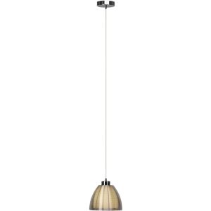 Brilliant Lampadario Moderno Relax cromo e bianco in alluminio, D. 19.5 cm, L. 126 cm,