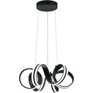 TRIO LIGHTING INTER Lampadario Moderno CARRARA SOSPSNSIONE NERA LED nero, in alluminio, D. 0 cm, L. 150 cm, 4400 LM,