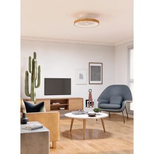 MANTRA Ventilatore da soffitto Tibet WiFi, legno, Ø 53 cm, CCT, dimmerabile,