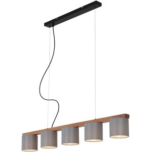 Leroy Merlin Lampadario Design Wood&Style grigio e argento , 5 luci