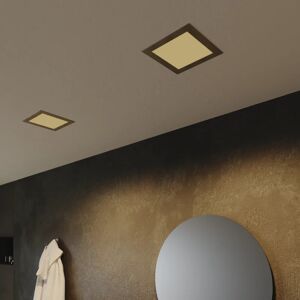 Inspire Faretto da incasso LED integrato Extraflat quadrato nichel, foro incasso 1,9 cm luce passaggio dal bianco caldo al bianco neutro