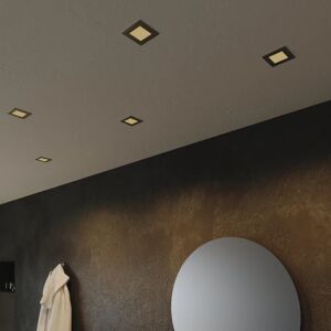 Inspire Faretto da incasso LED integrato Extraflat quadrato nichel, foro incasso 2,5 cm luce passaggio dal bianco caldo al bianco neutro