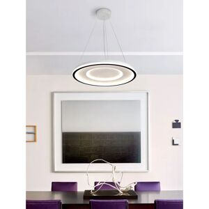 NOVECENTO Lampadario Design Celeste LED bianco, nero, in ferro, D. 62 cm, 3 luci, 2200 LM,