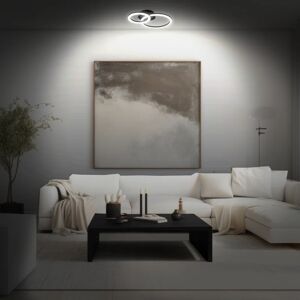 Inspire Plafoniera LED design Kenshi, nero 30x5.3 cm, luce naturale, 2700 LM
