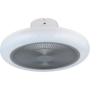 EGLO Ventilatore da soffitto Kostrena, grigio, Ø 45 cm, CCT, dimmerabile,