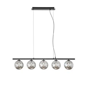 LUCE AMBIENTE DESIGN Lampadario Glamour Honey nero in ferro, 5 luci,