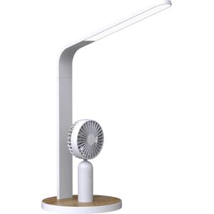 Inspire Lampada da scrivania LED Fanny con ventilatore USB bianco bianco