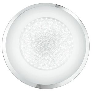 LUCE AMBIENTE DESIGN Plafoniera LED TIFFANY in vetro bianco con cristialli 14W 4000K (luce naturale) 30x16 cm..