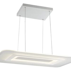 LUCE AMBIENTE DESIGN Lampadario a sospensione TRESOR bianco in metallo con diffusore in vetro 65W 4000K (luce naturale)