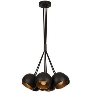 HOMEMANIA Multiple Pendant Lampada A Sospensione in Metallo, Vernice, Nero, Oro,